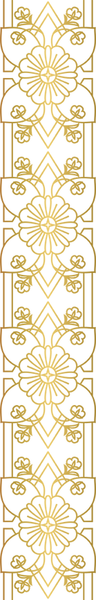 Geometric Islamic Frame Strip Gold