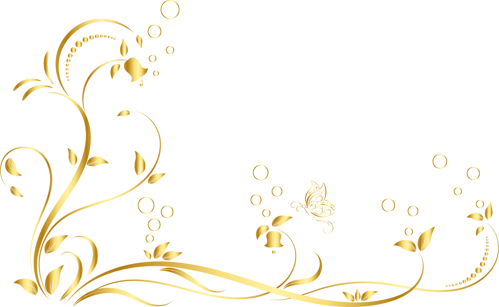 Gold Ornamental Corner Decoration